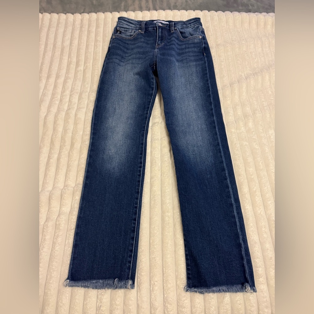 KanCan Dark Blue Women's Straight Leg Jeans